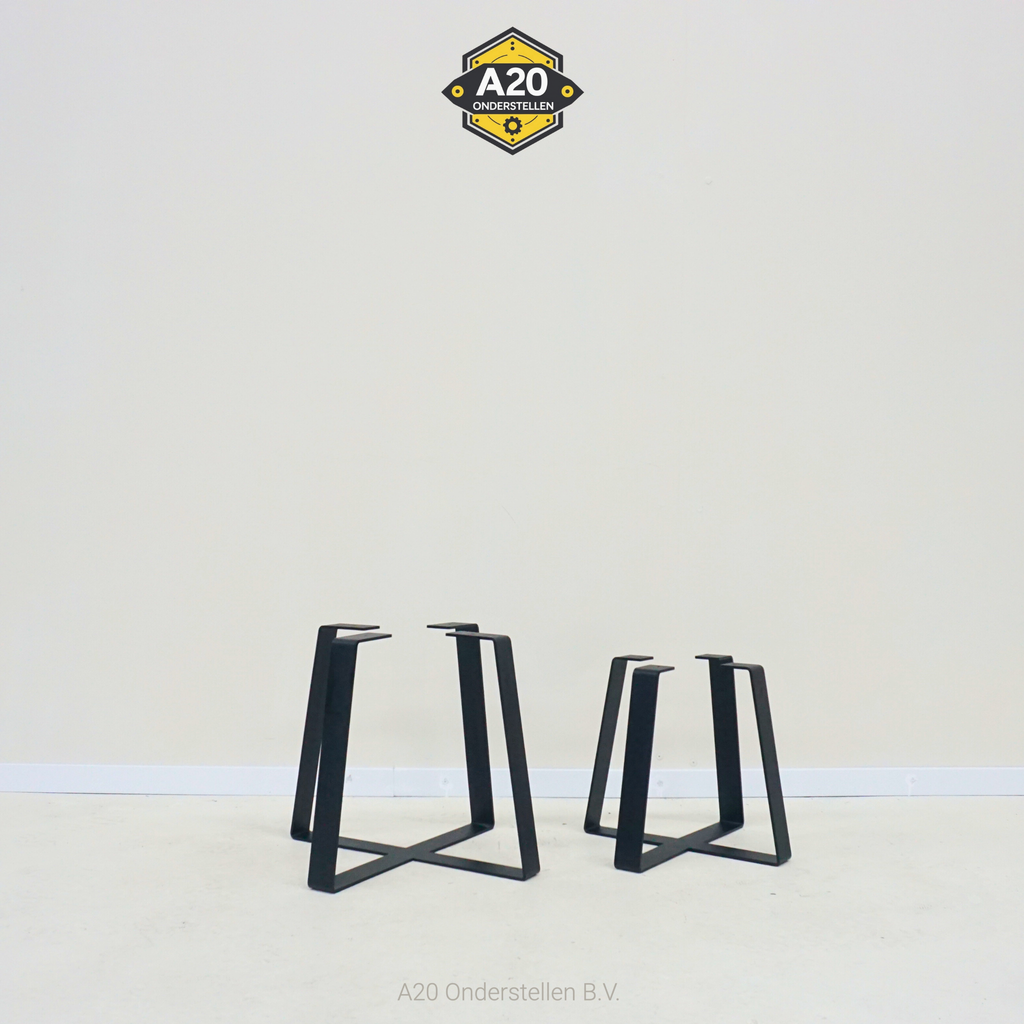 Salontafel Poot 4-punts 5x1 Schuin Rond & Vierkant - SA094