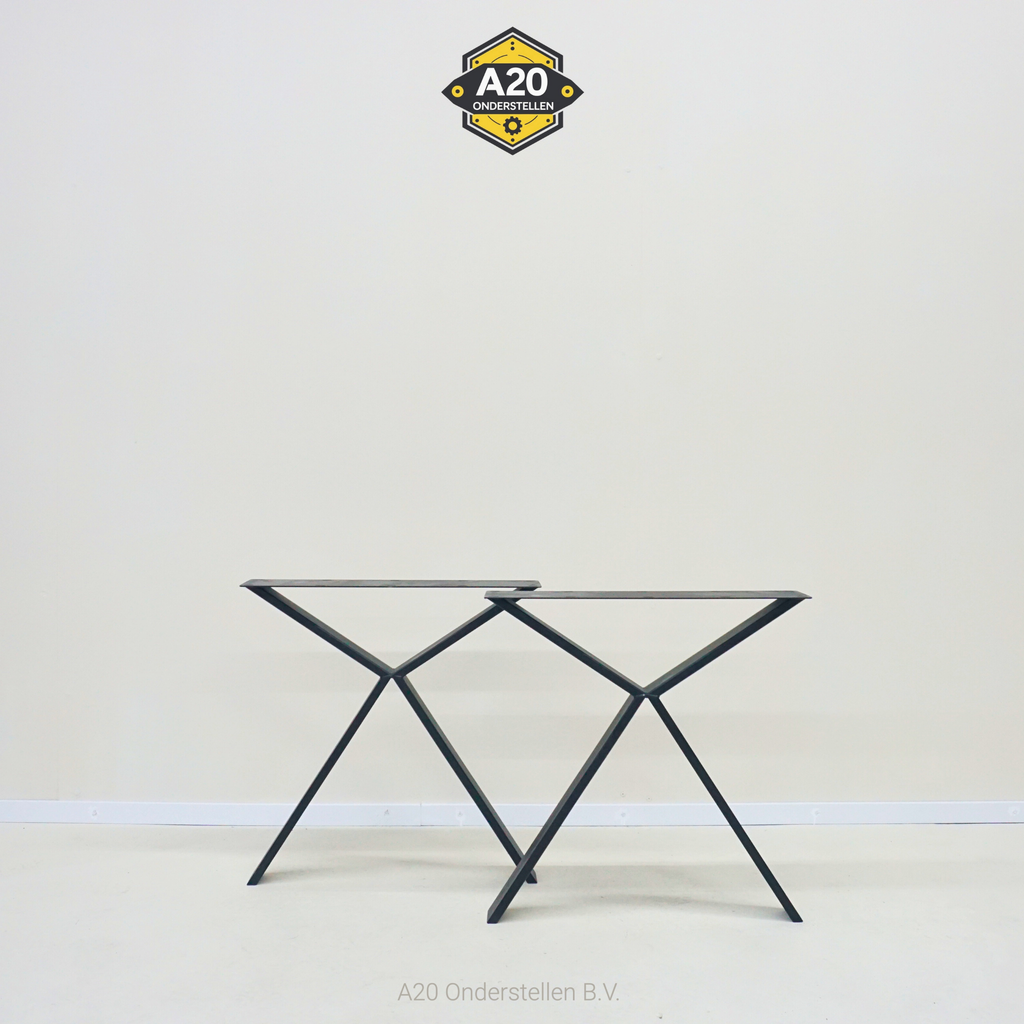 Set Industriële X - Poten 8x2 cm Hoge Knik - SET009