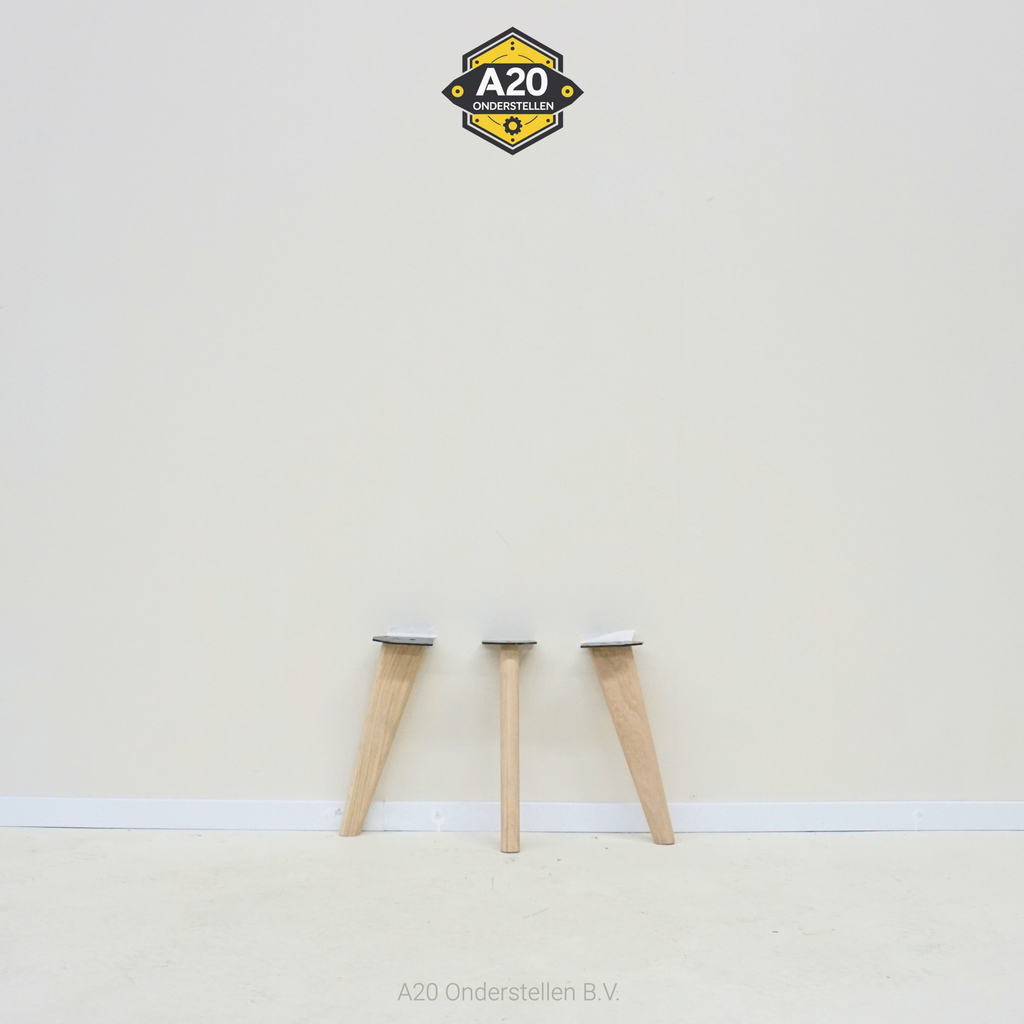 Salontafel Poot Schuine Taps Eiken Poten (Set van 4) - SA097