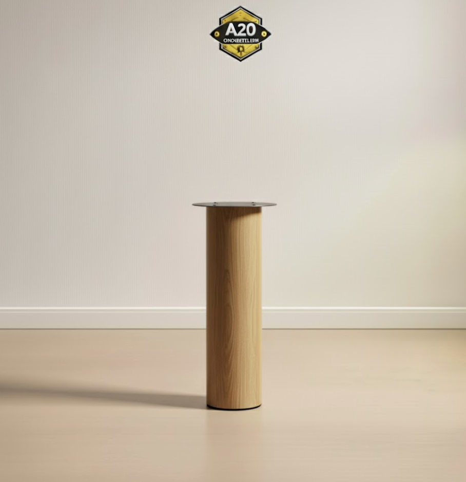 Set Eiken Poten Ronde Palen (4 stuks) - ES086