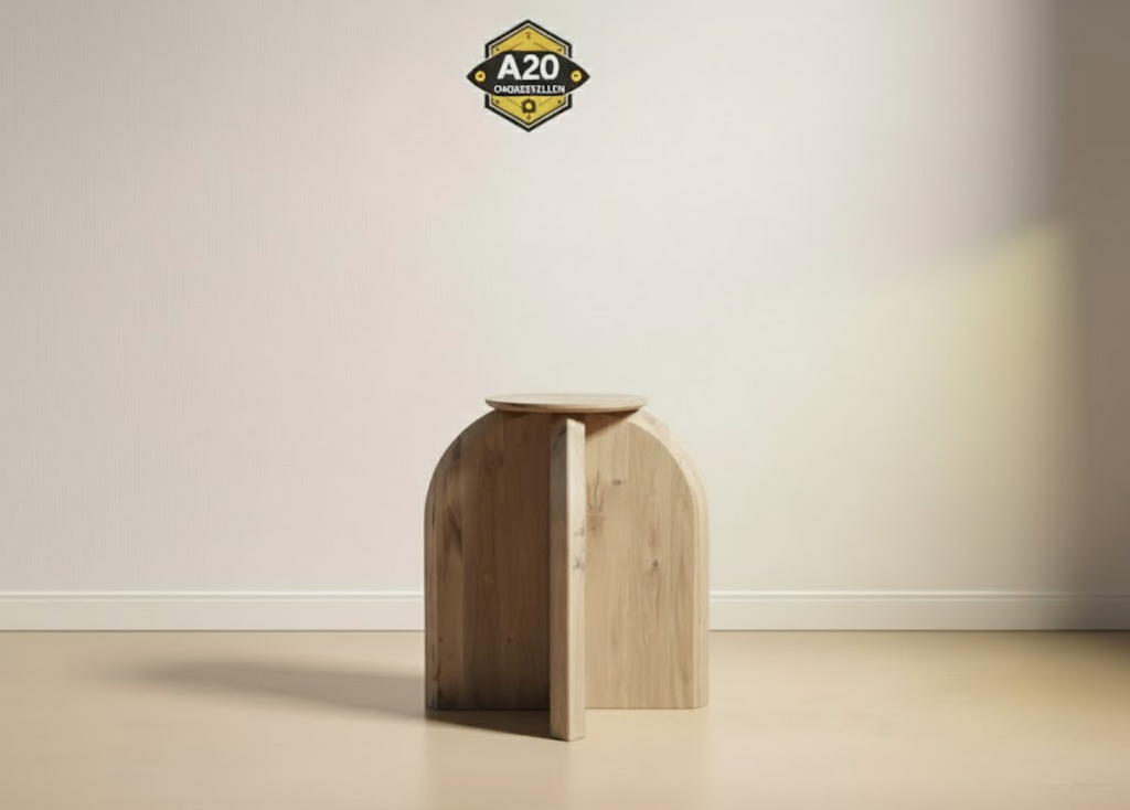 Ronde Eiken Poot Plusvorm Massief - EMK087