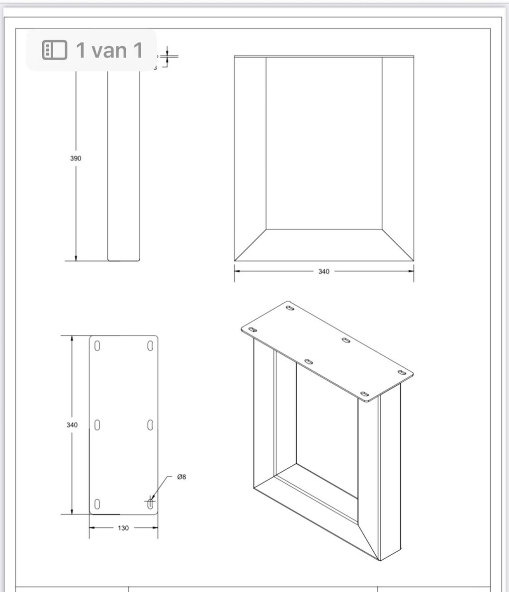 Bankjes U poten - BK110