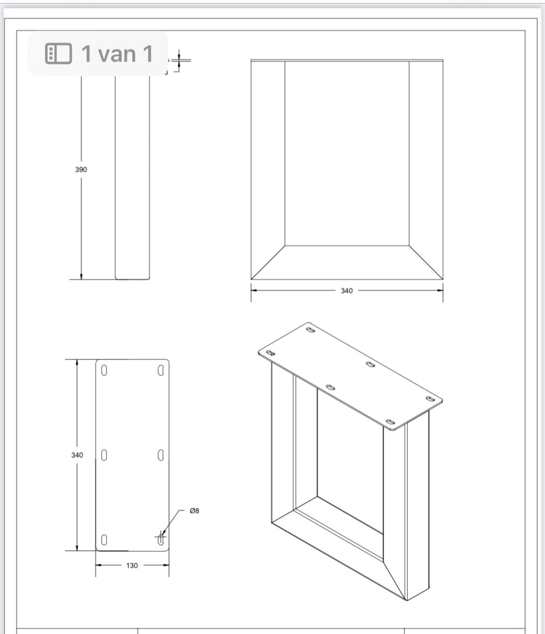 Bankjes U poten - BK110