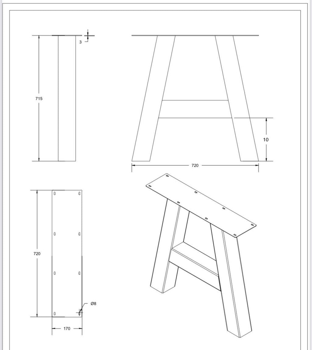 Set Industriële A - Poten 10 x 10 cm - SET014