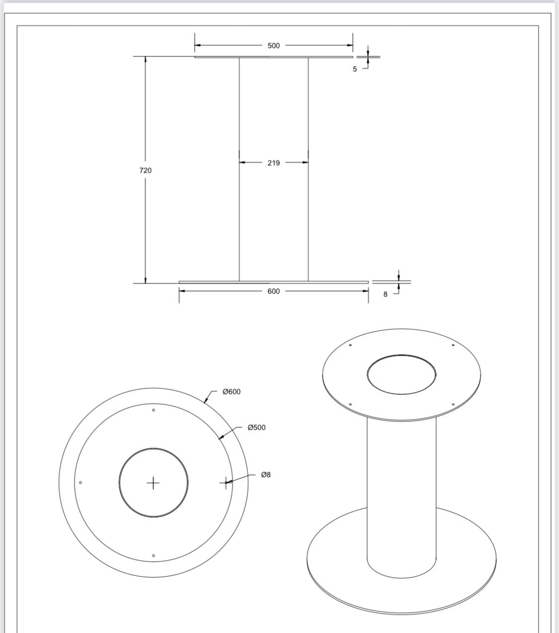 Metalen Bistro Poot Ronde en Vierkante Tafels - MK063