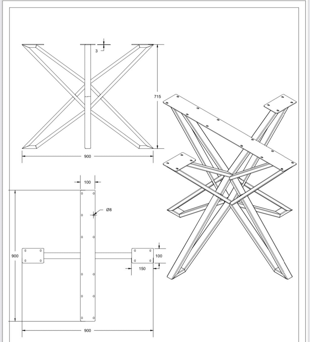 Matrix Nieuwe Ster voor Ronde en Vierkante Tafels - MK060