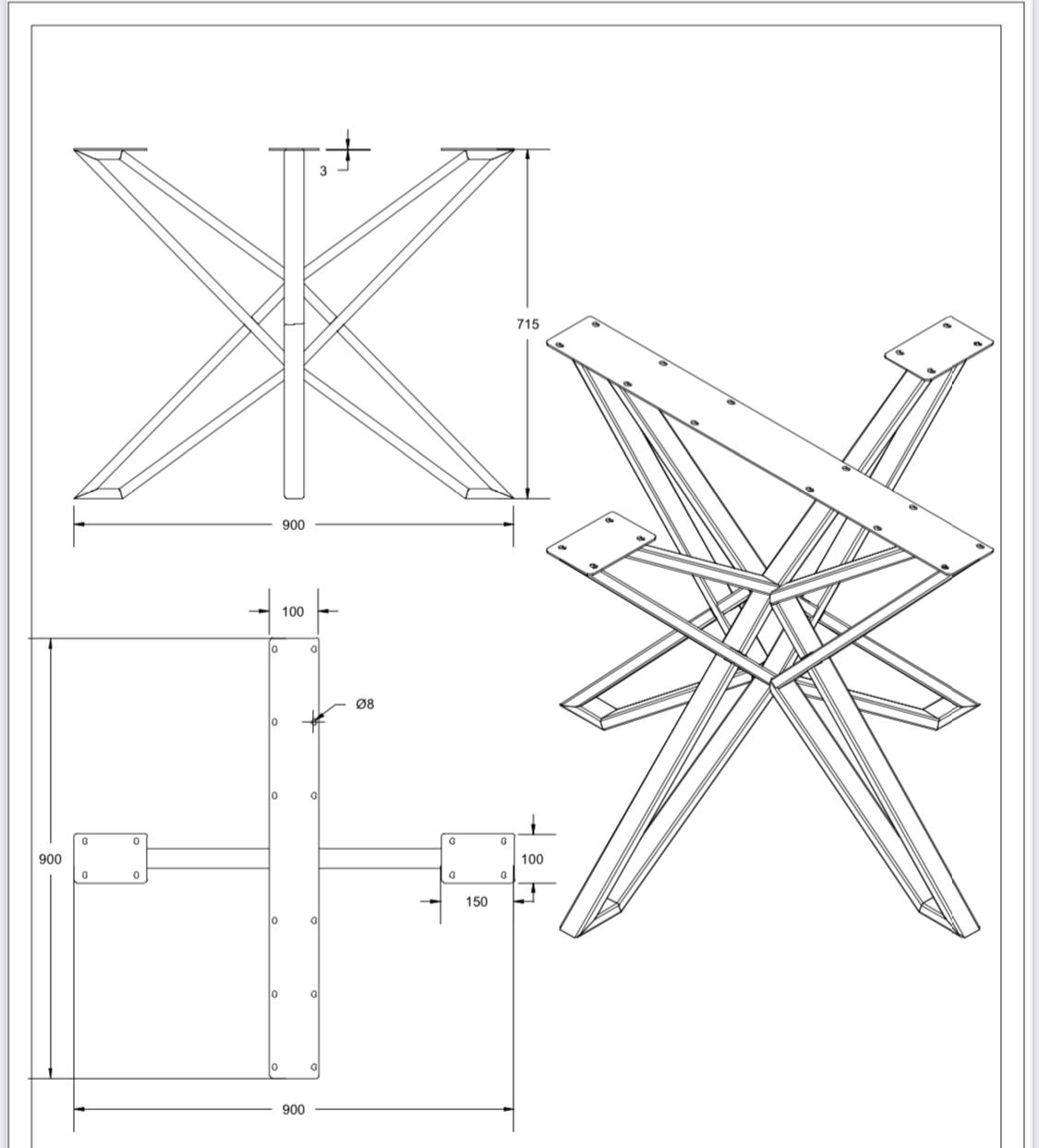 Matrix Nieuwe Ster voor Ronde en Vierkante Tafels - MK060